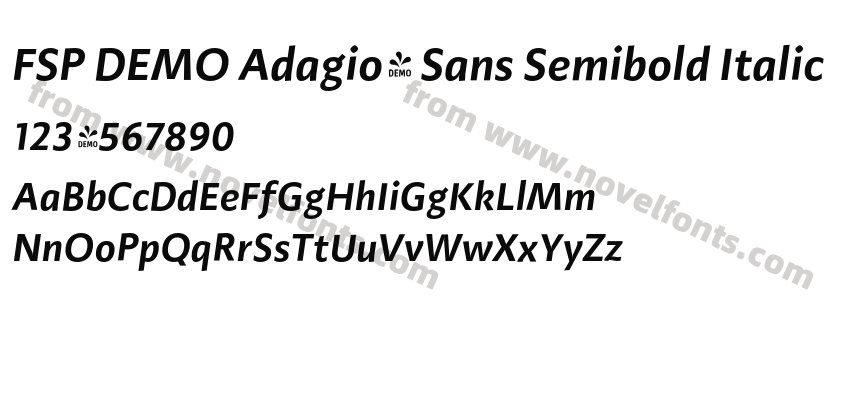 FSP DEMO Adagio_ Sans Semibold ItalicPreview