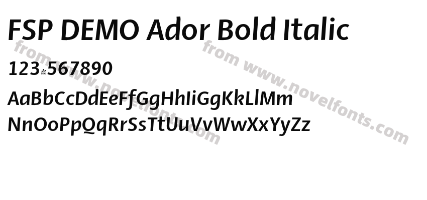 FSP DEMO Ador Bold ItalicPreview
