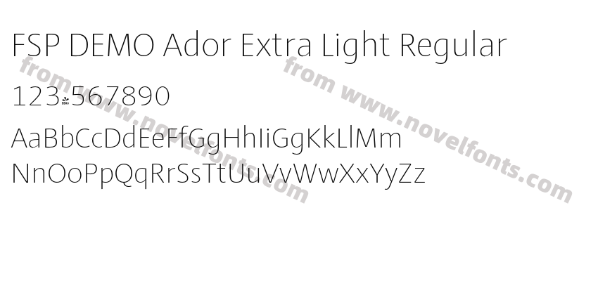 FSP DEMO Ador Extra Light RegularPreview