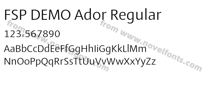 FSP DEMO Ador RegularPreview