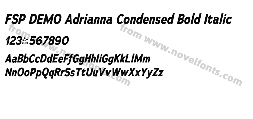 FSP DEMO Adrianna Condensed Bold ItalicPreview