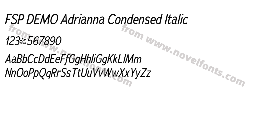 FSP DEMO Adrianna Condensed ItalicPreview