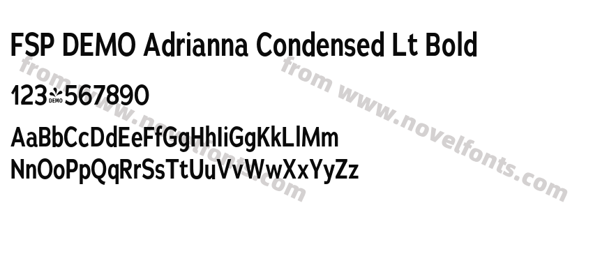 FSP DEMO Adrianna Condensed Lt BoldPreview