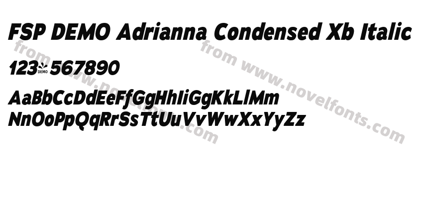FSP DEMO Adrianna Condensed Xb ItalicPreview