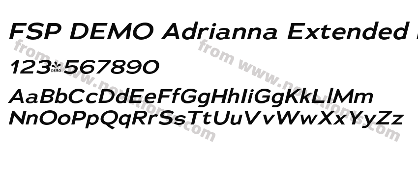 FSP DEMO Adrianna Extended Lt Bold ItalicPreview