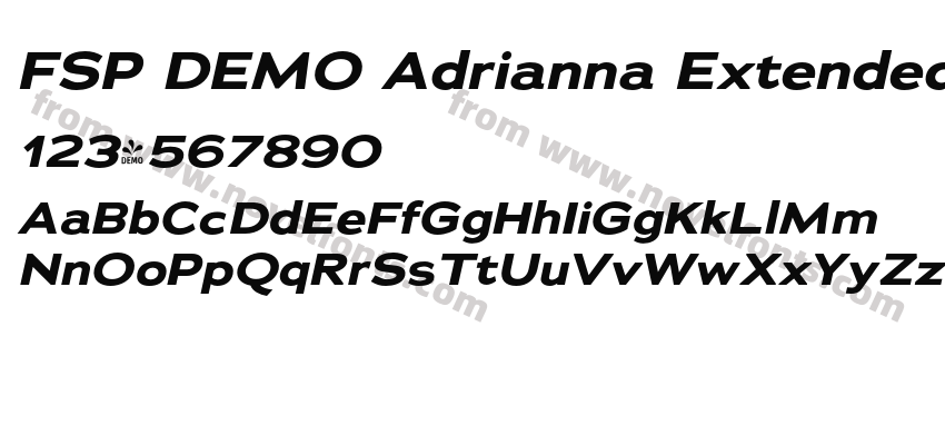 FSP DEMO Adrianna Extended Rg Bold ItalicPreview