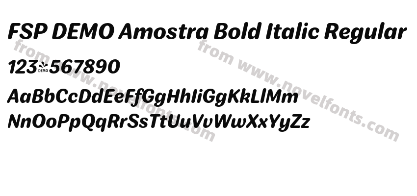 FSP DEMO Amostra Bold Italic RegularPreview