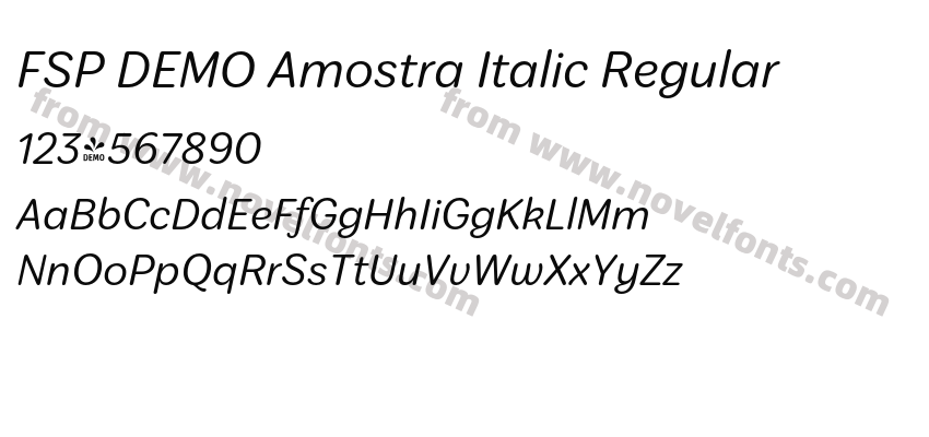 FSP DEMO Amostra Italic RegularPreview