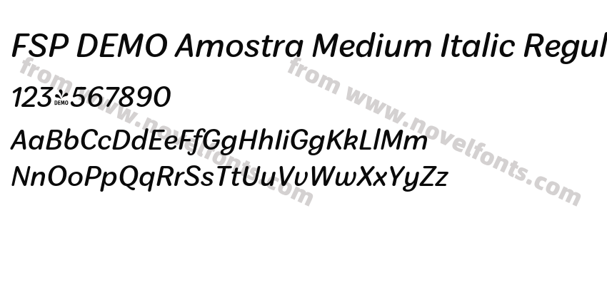 FSP DEMO Amostra Medium Italic RegularPreview