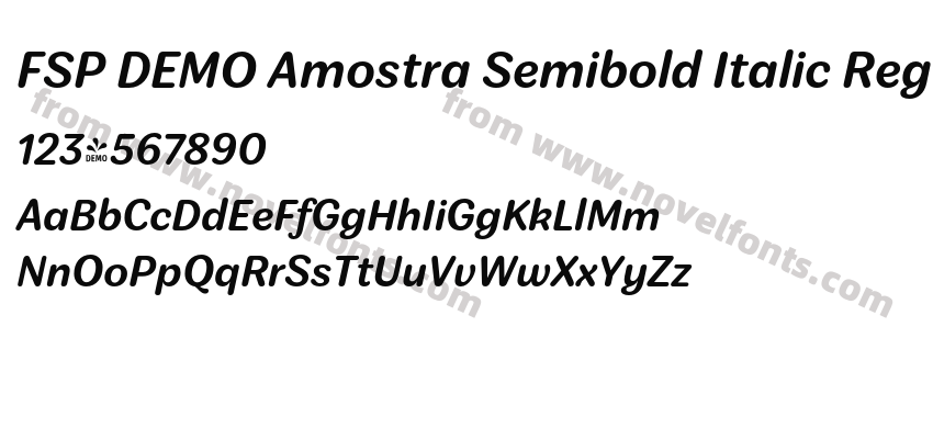 FSP DEMO Amostra Semibold Italic RegularPreview