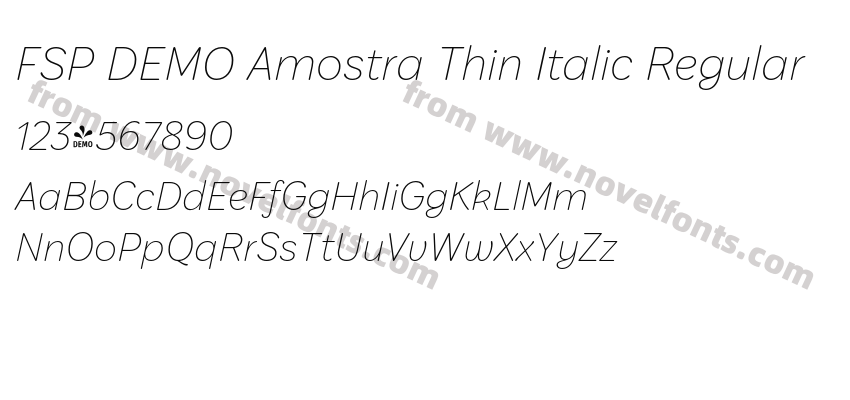 FSP DEMO Amostra Thin Italic RegularPreview