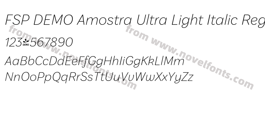 FSP DEMO Amostra Ultra Light Italic RegularPreview