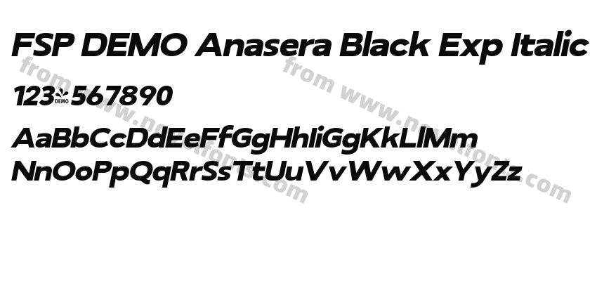 FSP DEMO Anasera Black Exp ItalicPreview