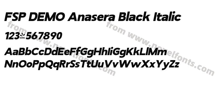 FSP DEMO Anasera Black ItalicPreview