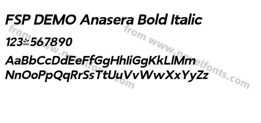 FSP DEMO Anasera Bold ItalicPreview