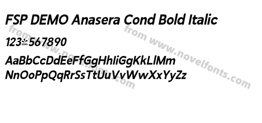FSP DEMO Anasera Cond Bold ItalicPreview