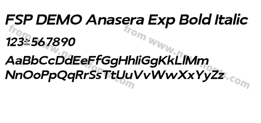 FSP DEMO Anasera Exp Bold ItalicPreview