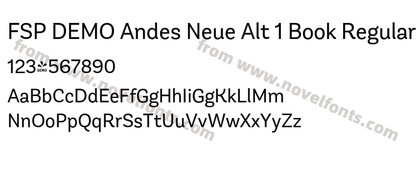 FSP DEMO Andes Neue Alt 1 Book RegularPreview