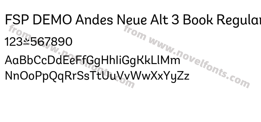 FSP DEMO Andes Neue Alt 3 Book RegularPreview