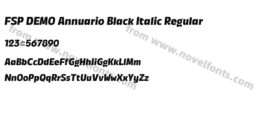 FSP DEMO Annuario Black Italic RegularPreview