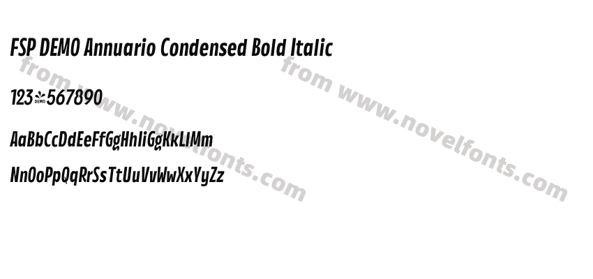 FSP DEMO Annuario Condensed Bold ItalicPreview