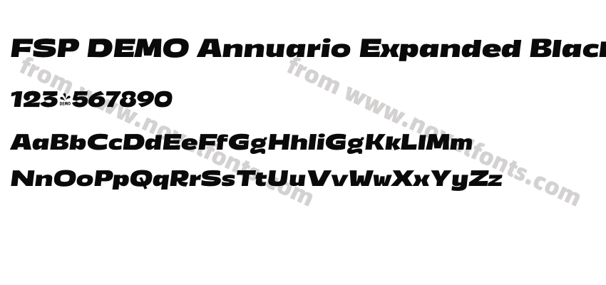 FSP DEMO Annuario Expanded Black Italic RegularPreview