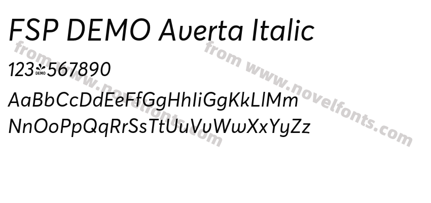FSP DEMO Averta ItalicPreview
