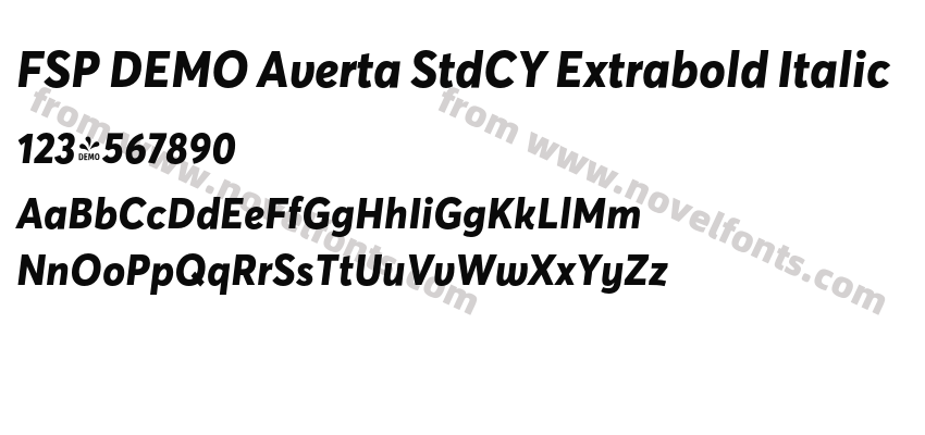 FSP DEMO Averta StdCY Extrabold ItalicPreview