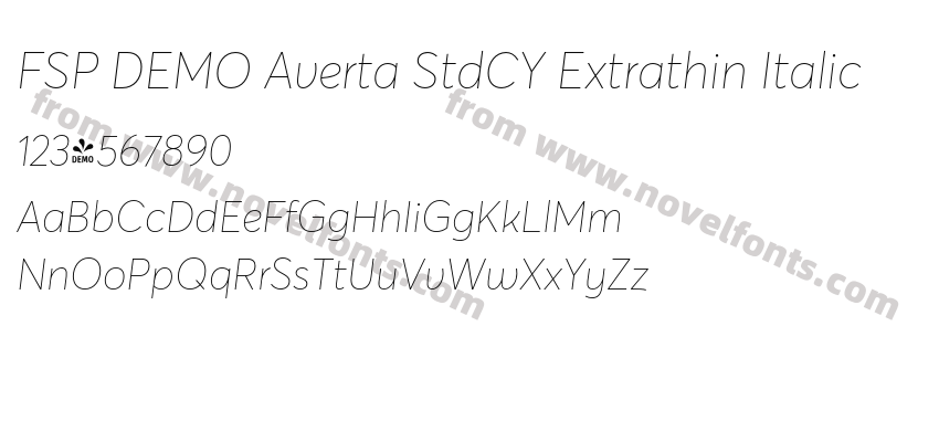 FSP DEMO Averta StdCY Extrathin ItalicPreview