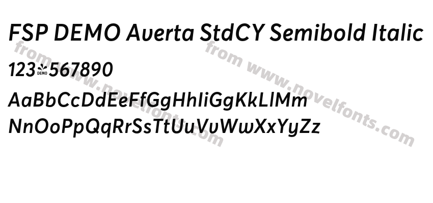 FSP DEMO Averta StdCY Semibold ItalicPreview