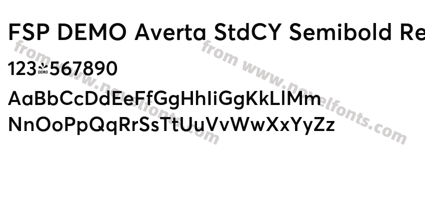 FSP DEMO Averta StdCY Semibold RegularPreview