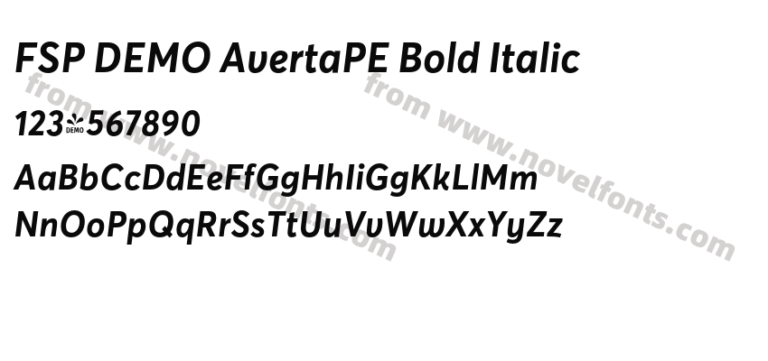 FSP DEMO AvertaPE Bold ItalicPreview