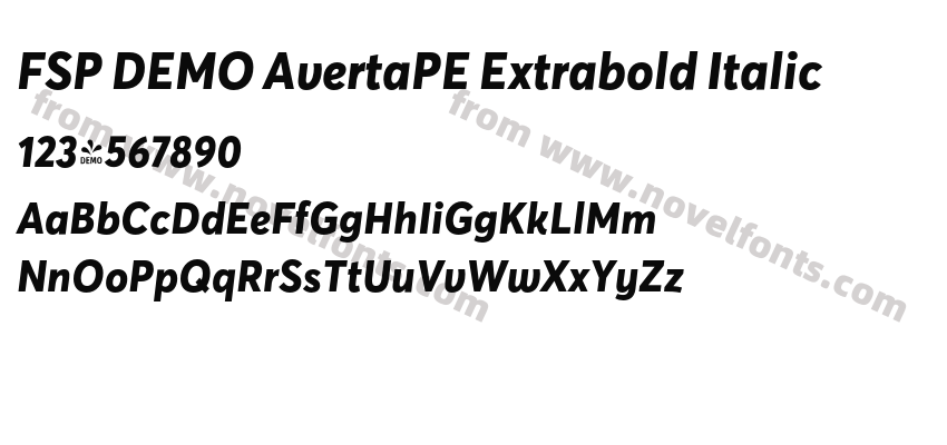 FSP DEMO AvertaPE Extrabold ItalicPreview