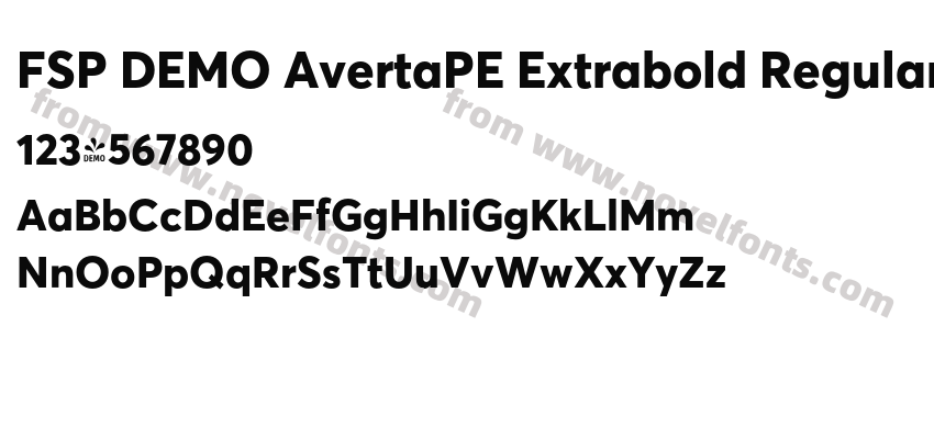 FSP DEMO AvertaPE Extrabold RegularPreview