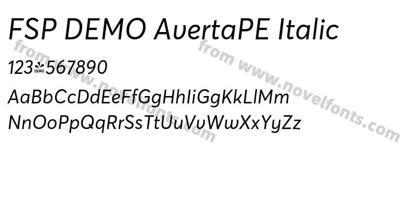FSP DEMO AvertaPE ItalicPreview