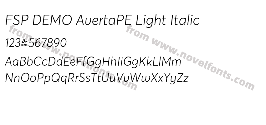 FSP DEMO AvertaPE Light ItalicPreview