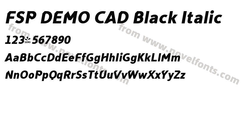FSP DEMO CAD Black ItalicPreview