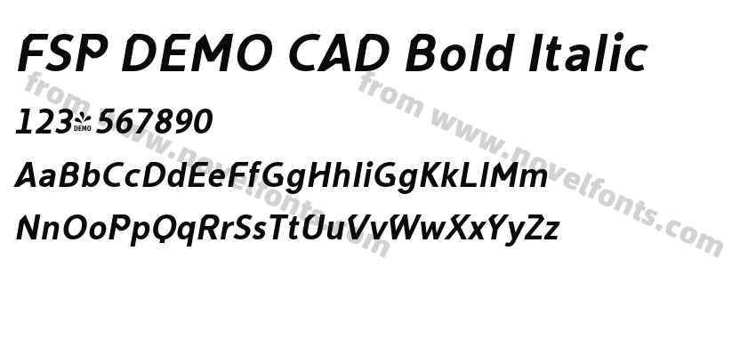 FSP DEMO CAD Bold ItalicPreview