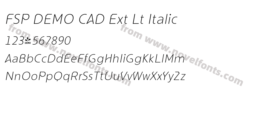 FSP DEMO CAD Ext Lt ItalicPreview