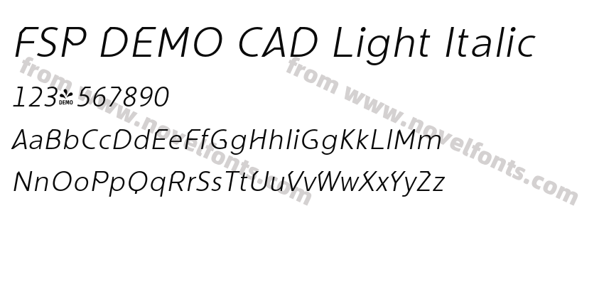 FSP DEMO CAD Light ItalicPreview