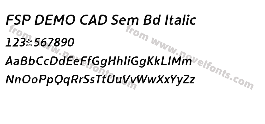 FSP DEMO CAD Sem Bd ItalicPreview