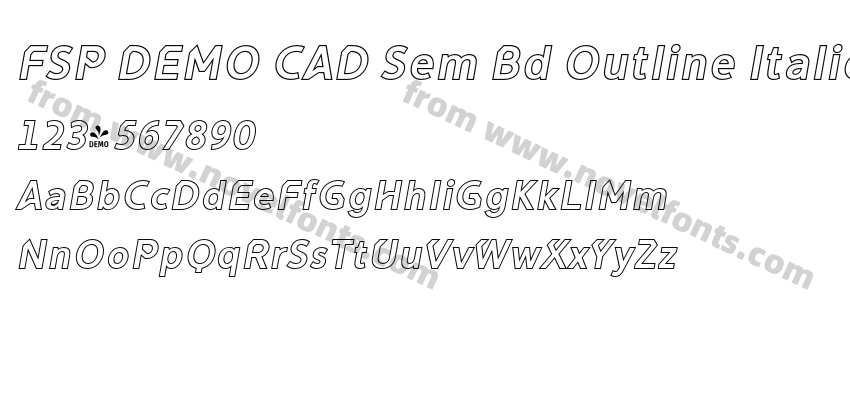 FSP DEMO CAD Sem Bd Outline ItalicPreview