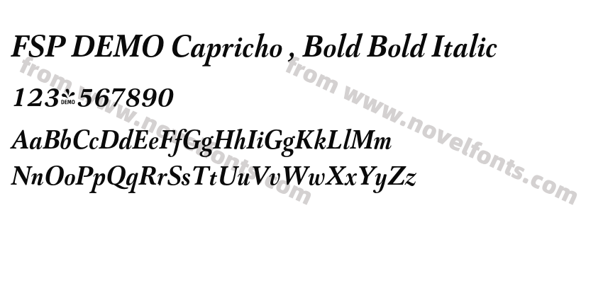 FSP DEMO Capricho , Bold Bold ItalicPreview