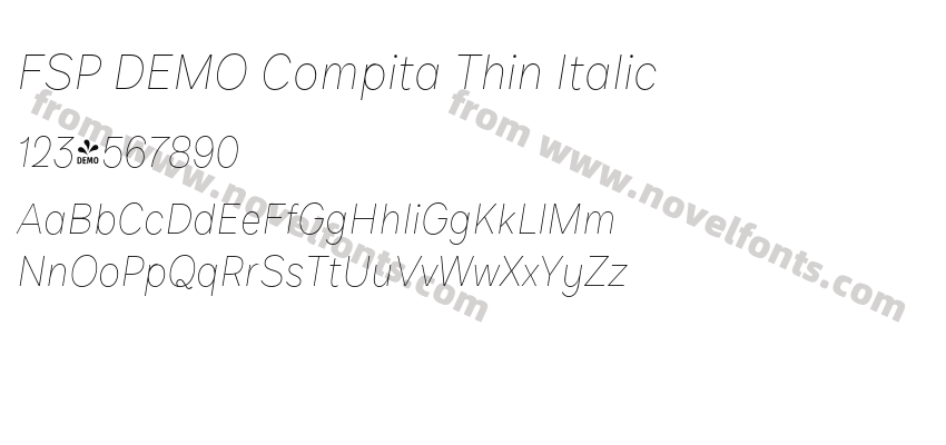 FSP DEMO Compita Thin ItalicPreview
