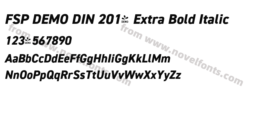 FSP DEMO DIN 2014 Extra Bold ItalicPreview