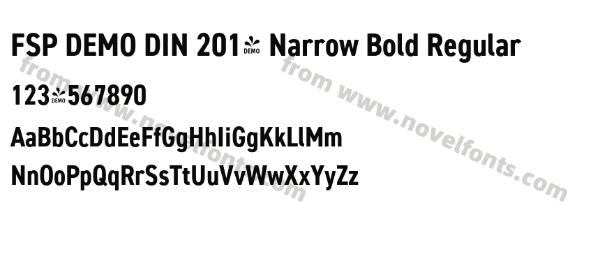 FSP DEMO DIN 2014 Narrow Bold RegularPreview