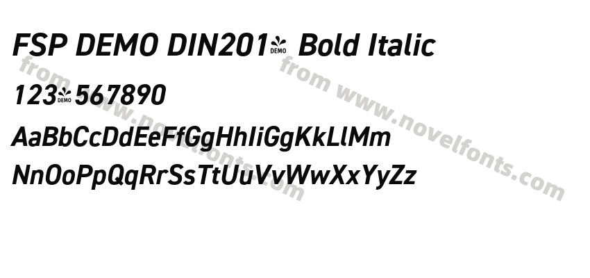 FSP DEMO DIN2014 Bold ItalicPreview