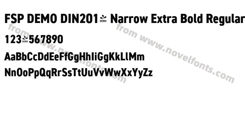 FSP DEMO DIN2014 Narrow Extra Bold RegularPreview