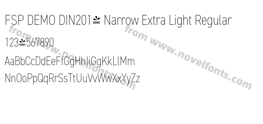 FSP DEMO DIN2014 Narrow Extra Light RegularPreview