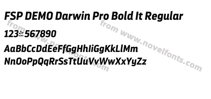 FSP DEMO Darwin Pro Bold It RegularPreview